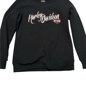 Harley-Davidson Black Crewneck Bling Glitter Sweater Sweatshirt South Dakota